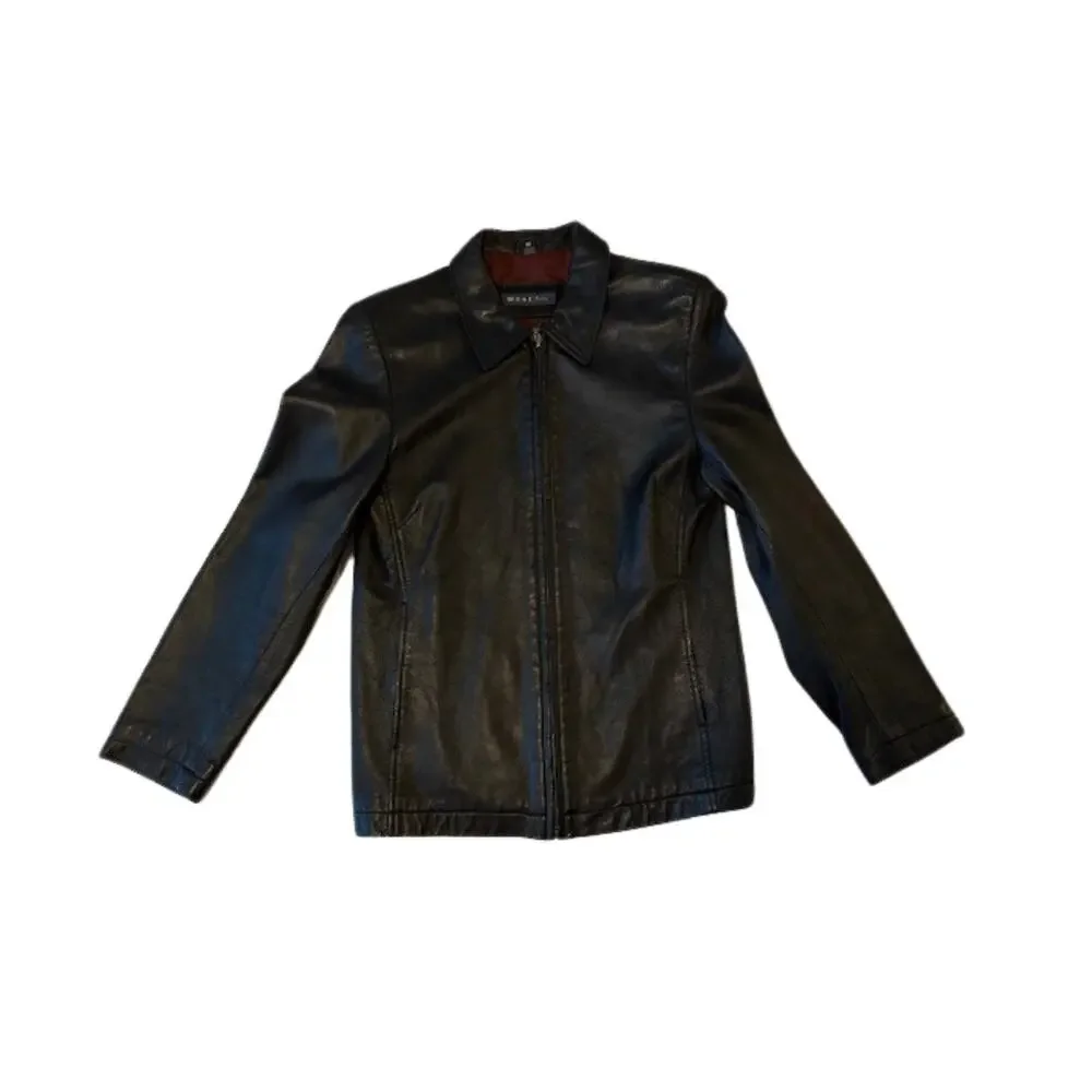 Whet Blu Black Leather Jacket Women’s Medium | Classic Stylish Outerwear - Picture 6 of 13